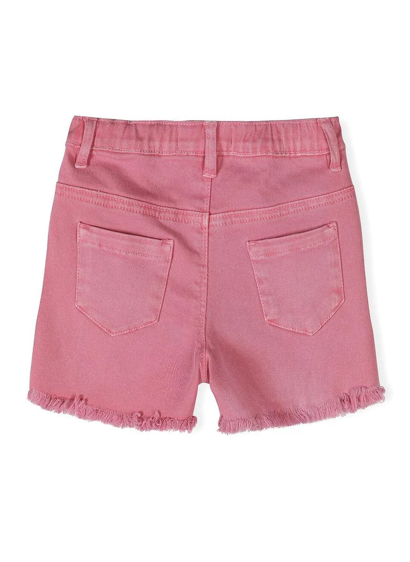 MINOTI Girls tailored pink cotton twill shorts 3m-7y